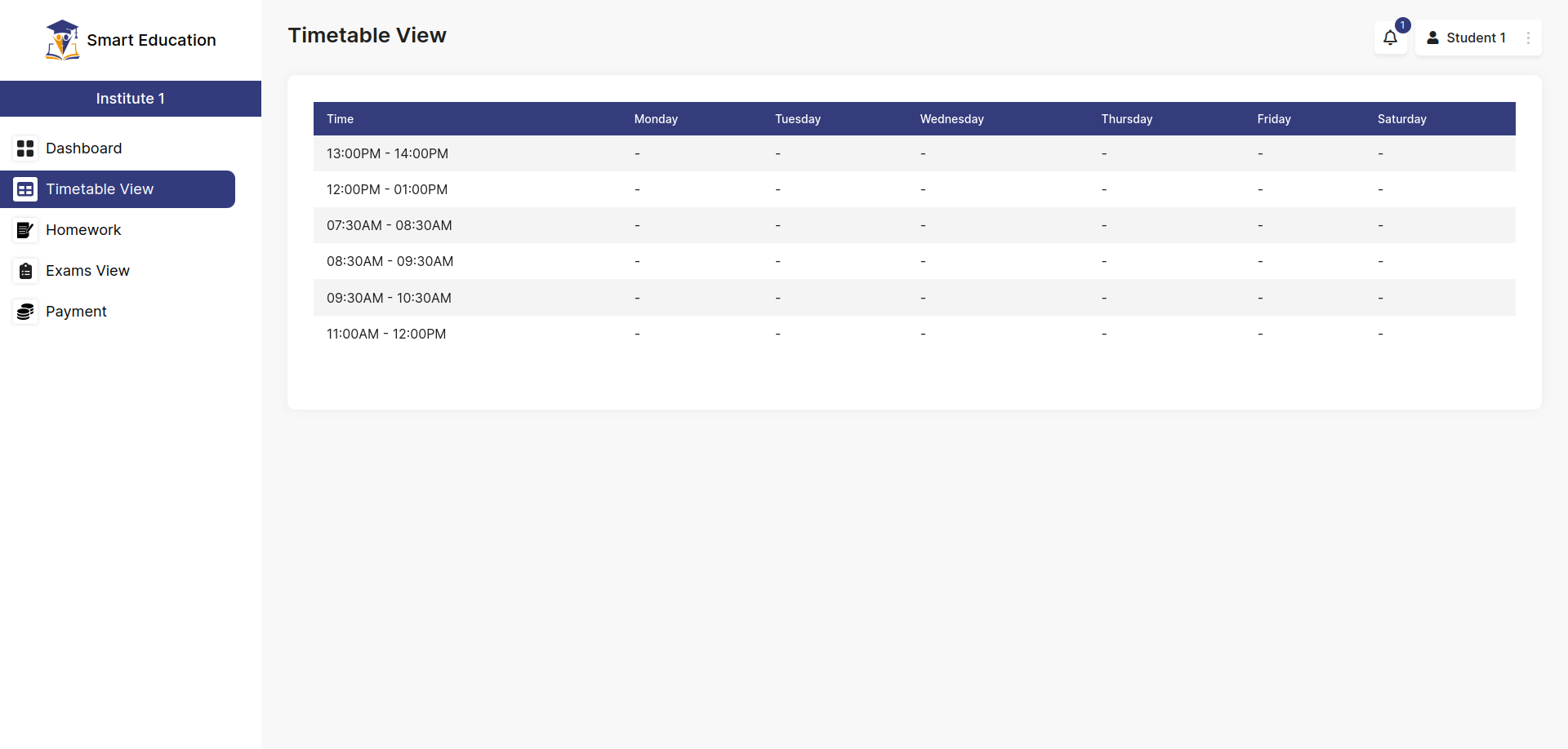 Timetable